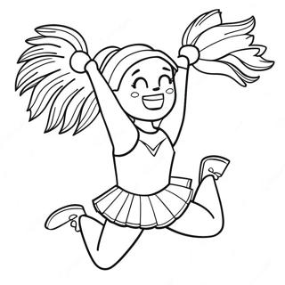 Pagina Para Colorir Da Torcedora Pulando No Ar 134290 66389
