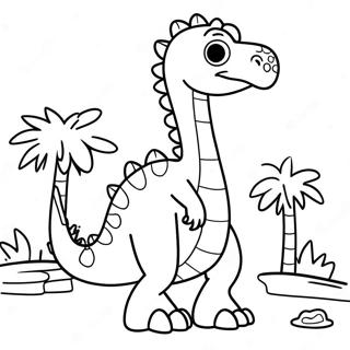 Pagina Para Colorir Do Therizinosaurus Em Desenho Animado 134624 66654