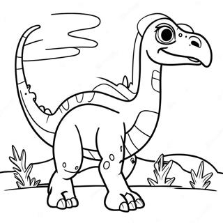 Pagina Para Colorir Do Therizinosaurus Em Desenho Animado 134624 66656