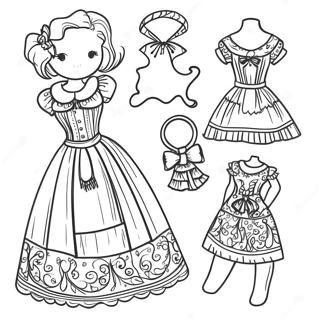 Pagina Para Colorir De Boneca De Papel Vintage 134805-66795
