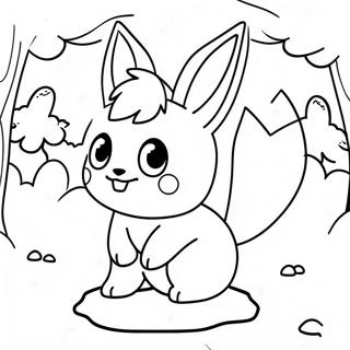 Pagina Para Colorir Da Glaceon Fofa Em Uma Paisagem Nevada 135033-66967