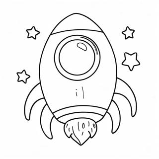 Página Para Colorir Do Foguete Fofo Com Estrelas Páginas Para Colorir