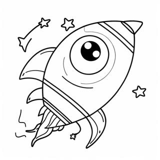 Página Para Colorir Do Foguete Fofo Com Estrelas Páginas Para Colorir