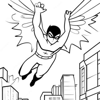 Desenho Para Colorir Do Nightwing Com Asas De Fogo 135135-67043