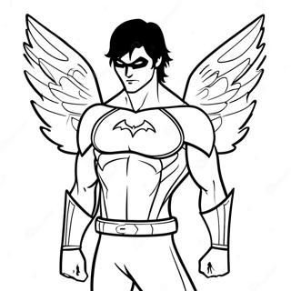 Desenho Para Colorir Do Nightwing Com Asas De Fogo 135135-67044