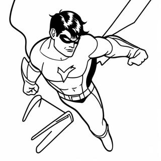 Desenho Para Colorir Do Nightwing Como Heroi Voador 135136-67045