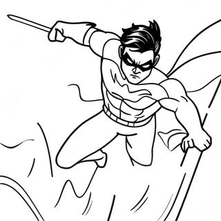 Desenho Para Colorir Do Nightwing Como Heroi Voador 135136-67046