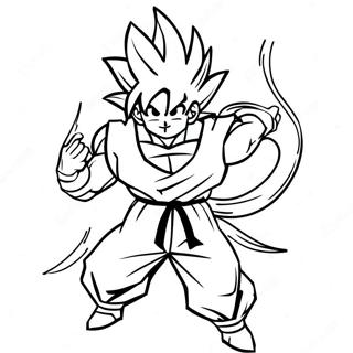 Pagina Para Colorir Do Goku Super Saiyan 4 Em Pose De Acao 135391-67246