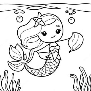 Pagina Para Colorir Da Sereia Elegante Em Cena Subaquatica 135493-67331