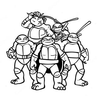 Tmnt 2012 Páginas Para Colorir