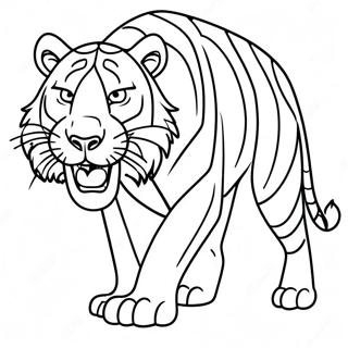 Pagina Para Colorir Do Tigre Dente De Sabre Majestoso 135624-67436