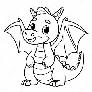 Pagina Para Colorir De Dragao Amigavel Com Um Sorriso 135699-67487