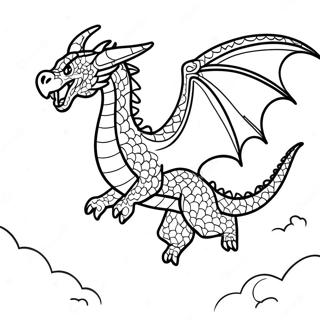 Pagina Para Colorir De Dragao Majestoso Voando No Ceu 135700-67489