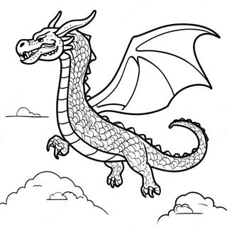 Pagina Para Colorir De Dragao Majestoso Voando No Ceu 135700-67490
