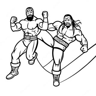Pagina Para Colorir Dinamica De Dupla Da Wwe 135727-67520