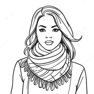Pagina Para Colorir Cachecol Estiloso De Inverno 135778 67553