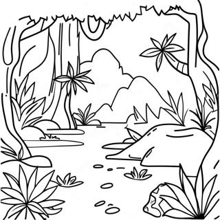 Pagina Para Colorir Da Cena Da Selva Maia 135856-67619