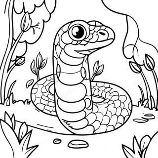 Pagina Para Colorir Python Realista Na Natureza 136184 67870