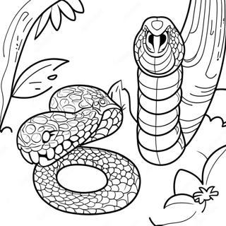 Pagina Para Colorir Python Realista Na Natureza 136184 67872