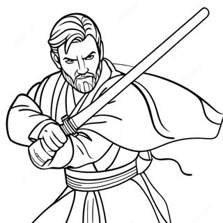 Duel De Sabres De Luz De Obi Wan Kenobi Para Colorir 136260 67931