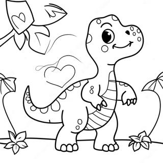 Pagina Para Colorir De Dinossauros Para O Dia Dos Namorados 136359-68003