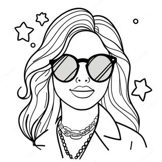 Pagina Para Colorir Da Garota Tumblr Estilosa Com Oculos De Sol 136594-68190