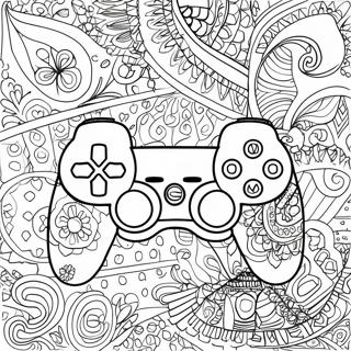 Controle Ps5 Colorido Com Padroes Para Colorir 136876-68554