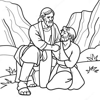 O Bom Samaritano Para Colorir 136905 68588