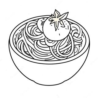 Pagina Para Colorir Espaguete Delicioso Em Uma Tigela 137031 68686