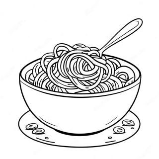 Pagina Para Colorir Espaguete Delicioso Em Uma Tigela 137031 68687