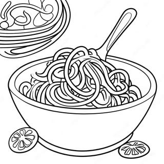 Pagina Para Colorir Espaguete Delicioso Em Uma Tigela 137031 68688