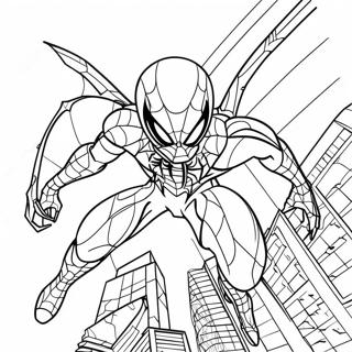 Pagina Para Colorir Da Aranha De Ferro Em Posicao De Acao 137389 68958