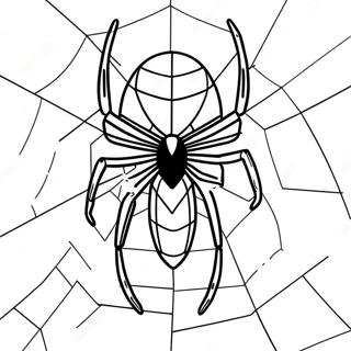Pagina Para Colorir Da Aranha De Ferro Com Teias 137390 68962