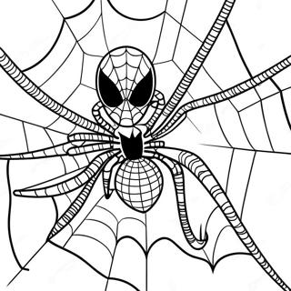 Pagina Para Colorir Da Aranha De Ferro Com Teias 137390 68963