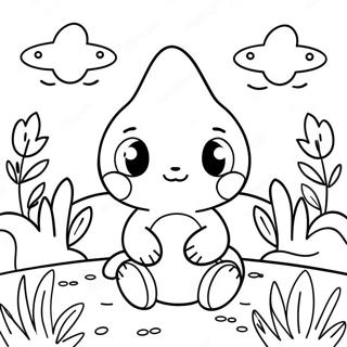 Pagina Para Colorir Do Chao Fofo Em Um Jardim 137516 69055