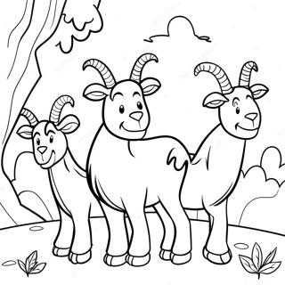 3 Cabras Gruff Páginas Para Colorir