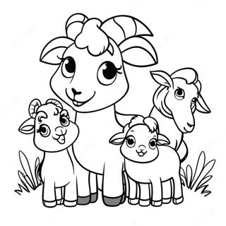 Pagina Para Colorir Da Familia De Bodes Fofos 137596-69126
