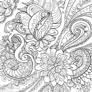 Pagina Para Colorir Do Padrao Paisley 137670-69172