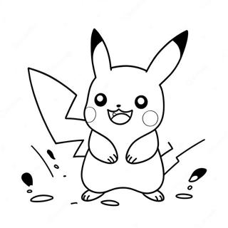 Pikachu Charmoso Em Acao Pagina Para Colorir 137875-69335