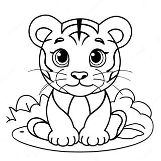 Pagina Para Colorir De Filhote De Tigre Adoravel 137979-69417