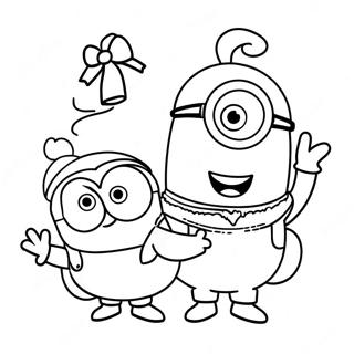 Minions Natal Páginas Para Colorir