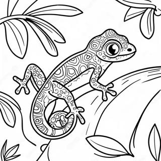 Pagina Para Colorir Do Gecko Colorido Na Selva 138515-69834