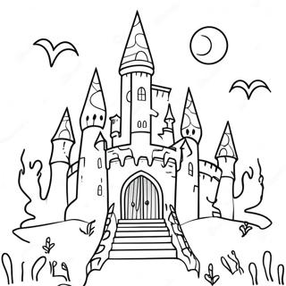 Pagina Para Colorir De Um Castelo Gotico Assustador 138719-69989