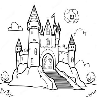 Pagina Para Colorir De Um Castelo Gotico Assustador 138719-69991