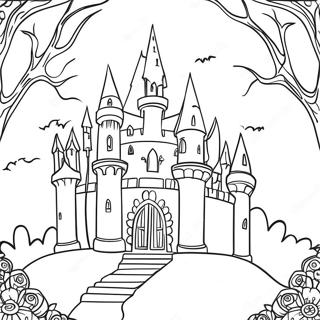 Pagina Para Colorir De Um Castelo Gotico Assustador 138719-69992