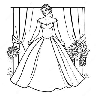 Noiva Elegante Em Vestido De Casamento Pagina Para Colorir 13873-3026