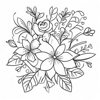 Belo Buque De Casamento Pagina Para Colorir 13875-3036