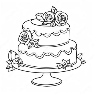 Bolo De Casamento Fantastico Pagina Para Colorir 13876-3039