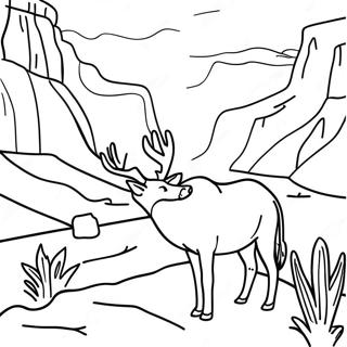 Pagina Para Colorir Da Vida Selvagem Do Grand Canyon 138774-70046