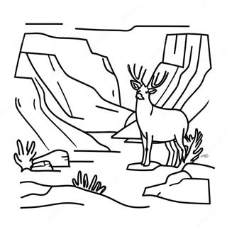 Pagina Para Colorir Da Vida Selvagem Do Grand Canyon 138774-70047